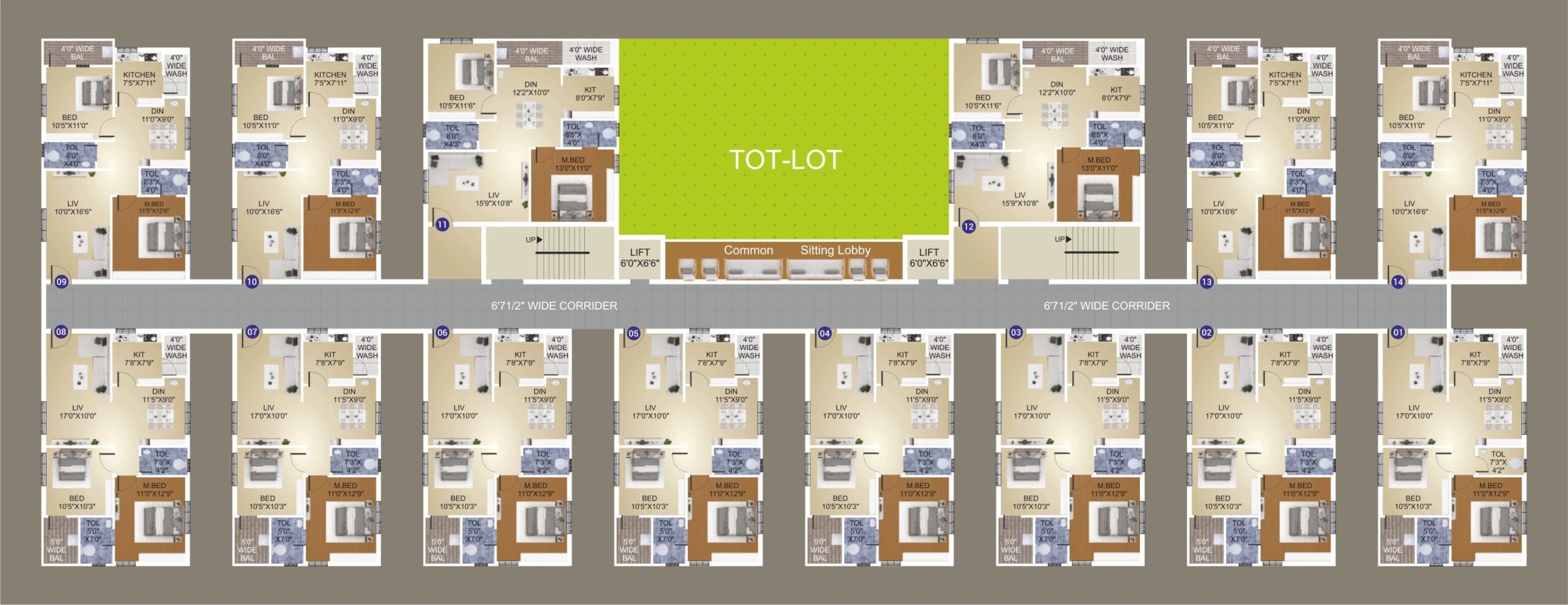 floor layout of yukta avenue 2 bhk apartments in gannavaram