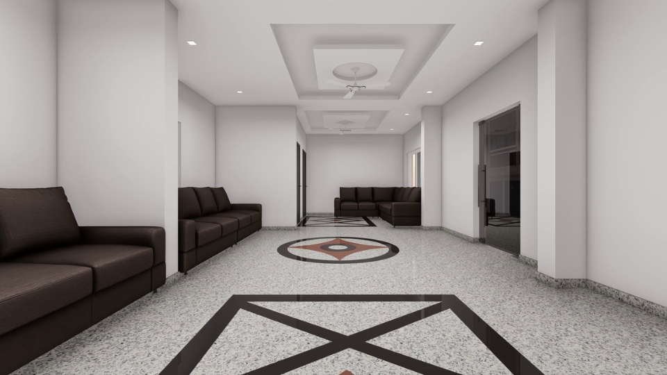 visitors lounge in gated community apartments in gannavaram
