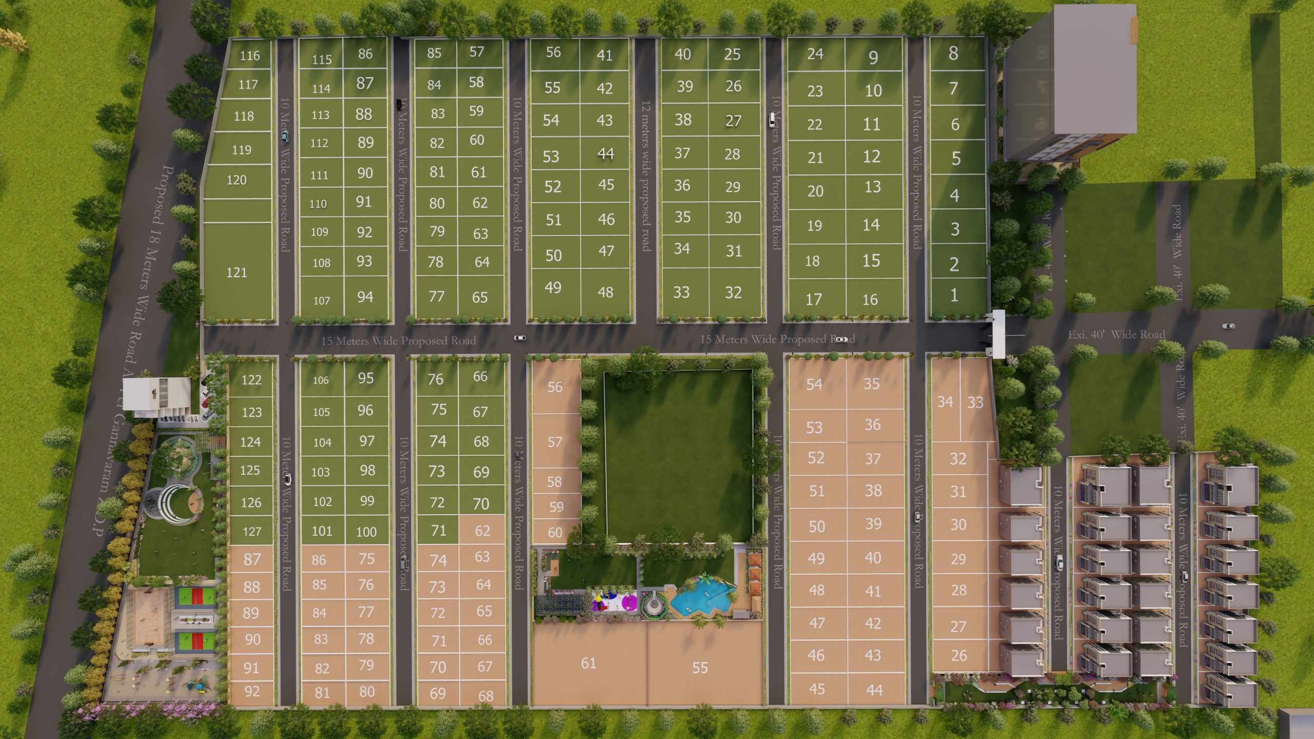 site layout plan of Elite Empire | plots and villas in gannavaram